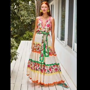 Farm Rio Toucan's Garden Sleeveless Maxi Dress